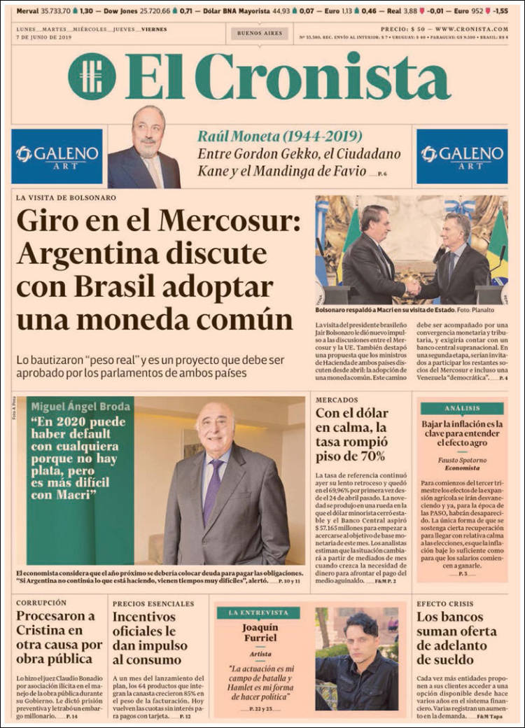 Portada de El Cronista Comercial (Argentine)