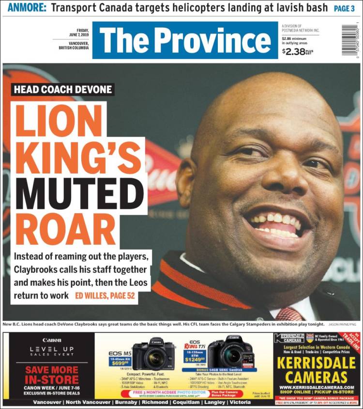 Portada de The Province (Canada)