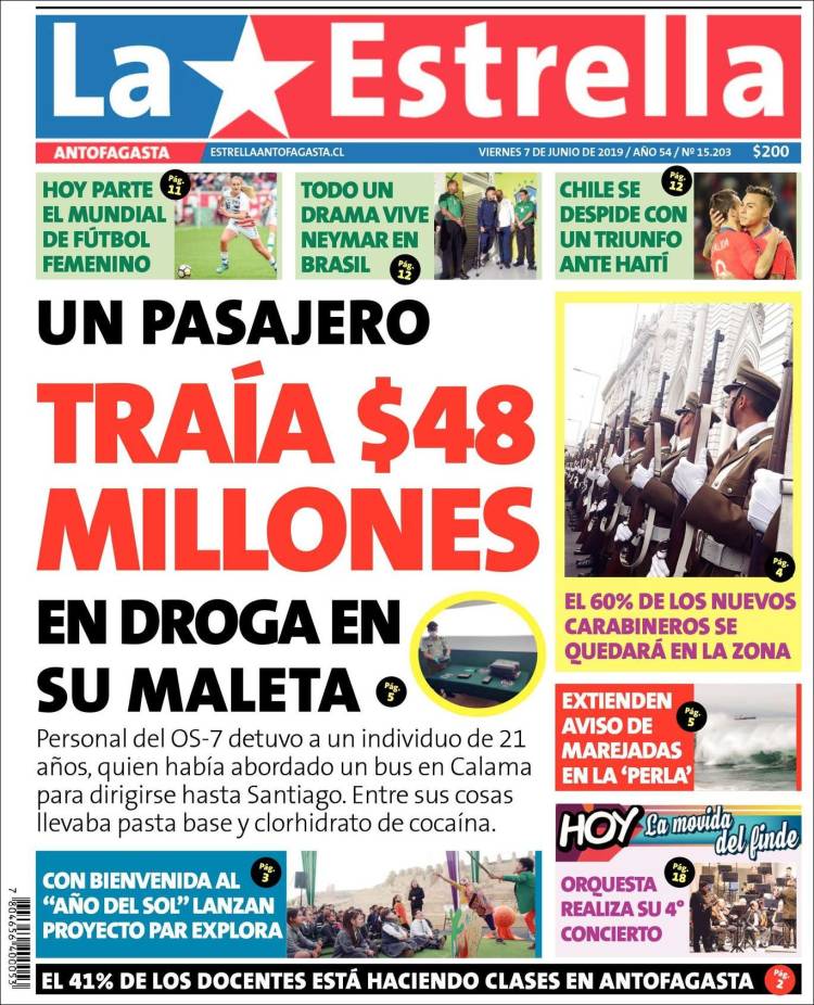 Portada de La Estrella del Norte (Chili)