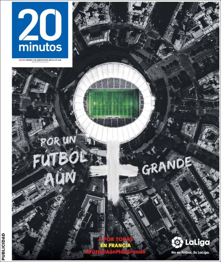 Portada de 20 Minutos - Madrid (España)