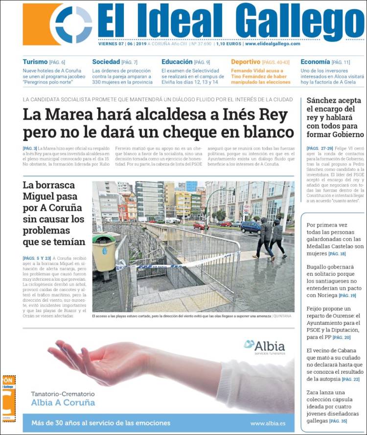 Portada de El Ideal Gallego (España)
