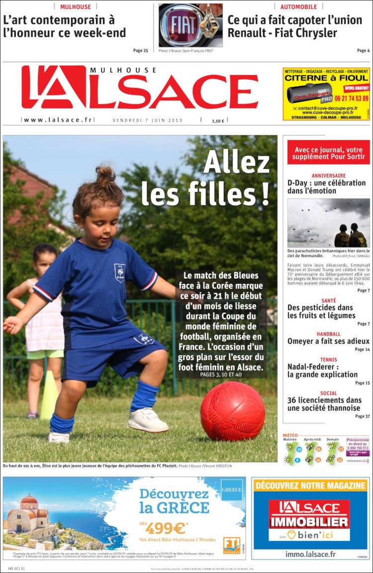 Portada de Journal L'Alsace (France)