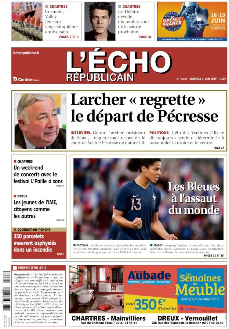 Portada de L'Echo Républicain (France)