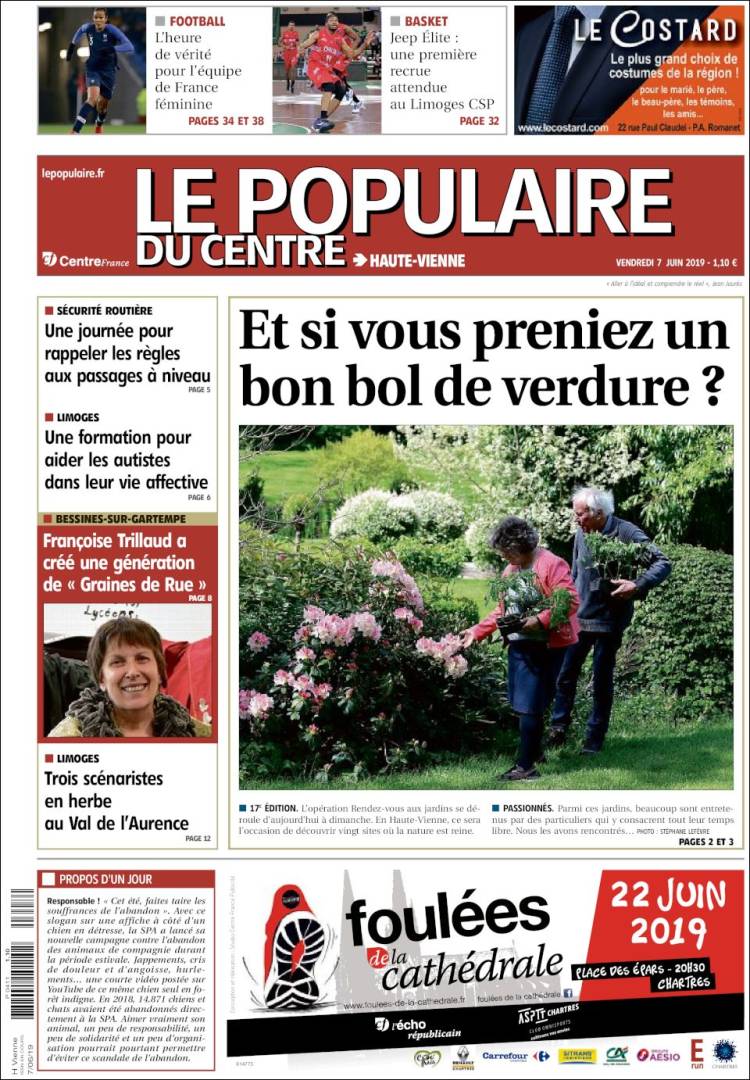 Portada de Le Populaire du Centre (France)