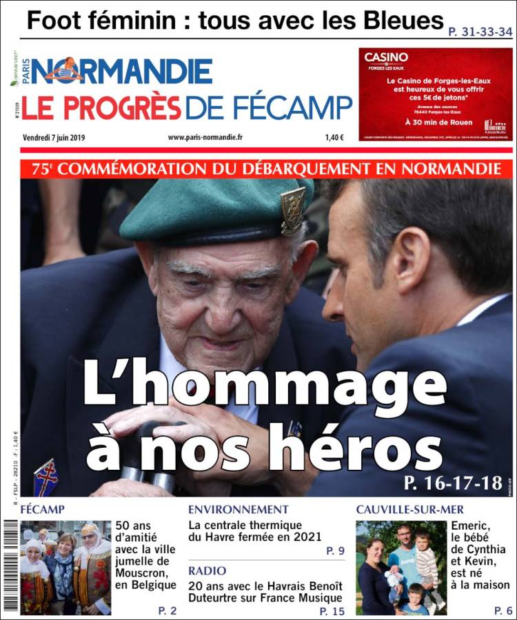 Portada de Progres de Fecamp (France)