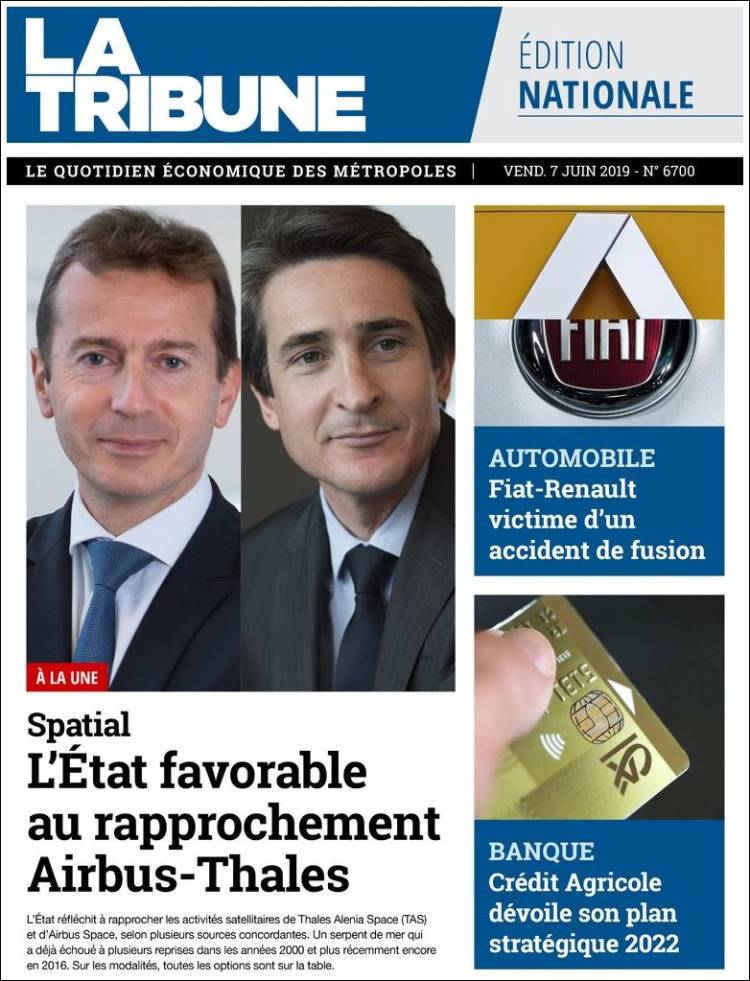 Portada de La Tribune (France)