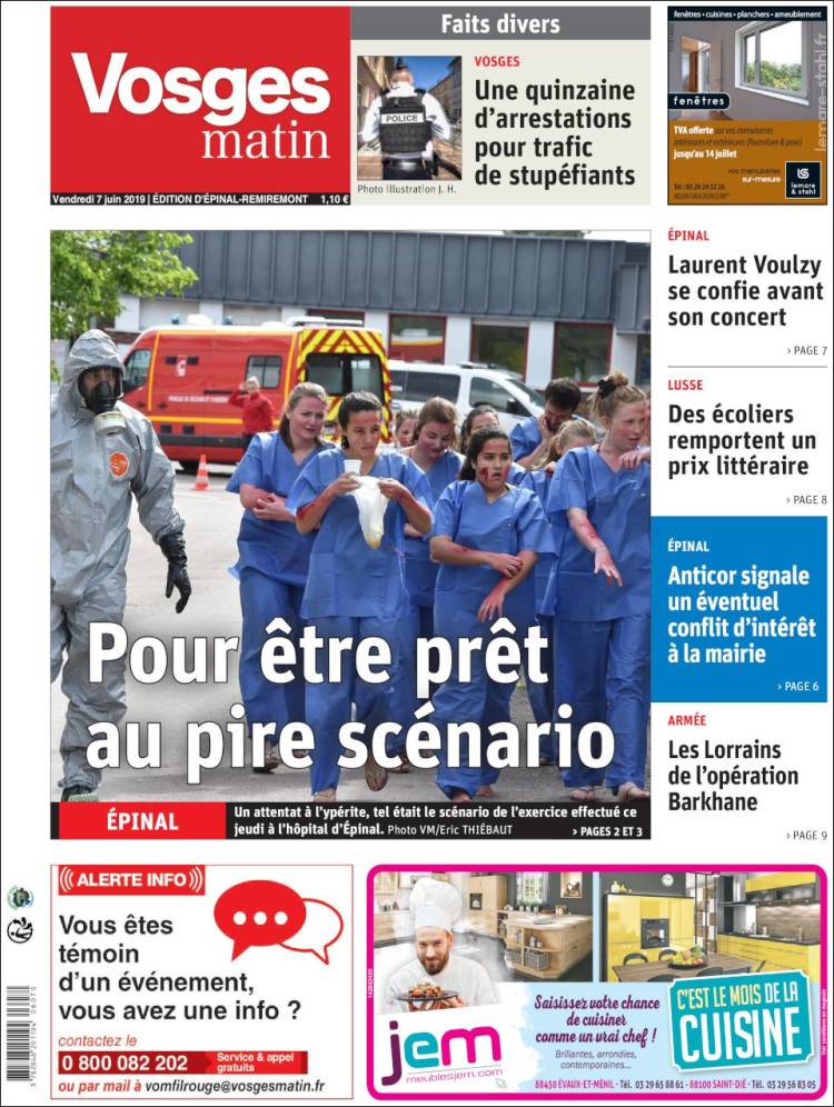 Portada de Vosges Matin (France)