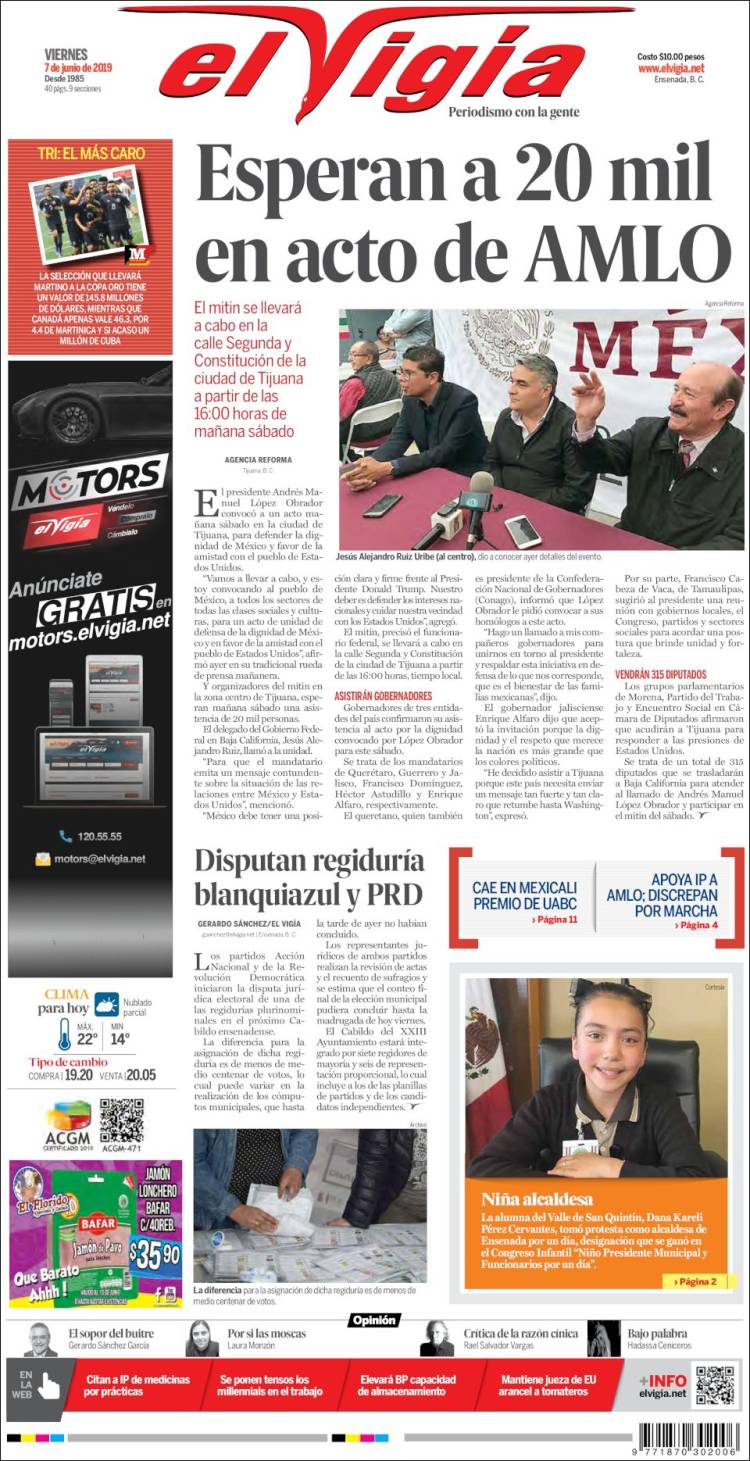 Portada de El Vigía (Mexique)