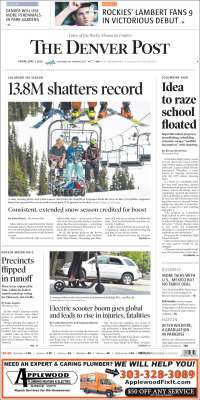 Portada de The Denver Post (USA)