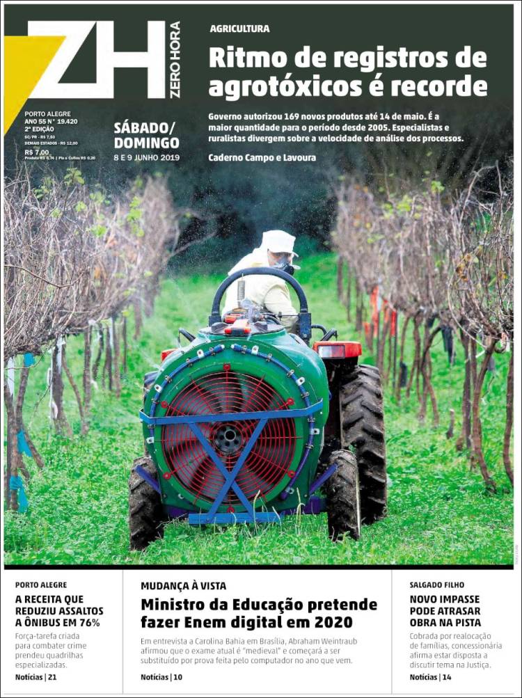 Portada de Zero Hora (Brasil)