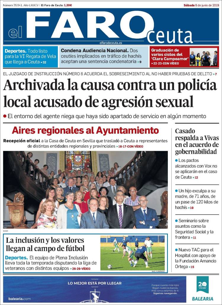 Portada de El Faro de Ceuta (Espa&ntilde;a)