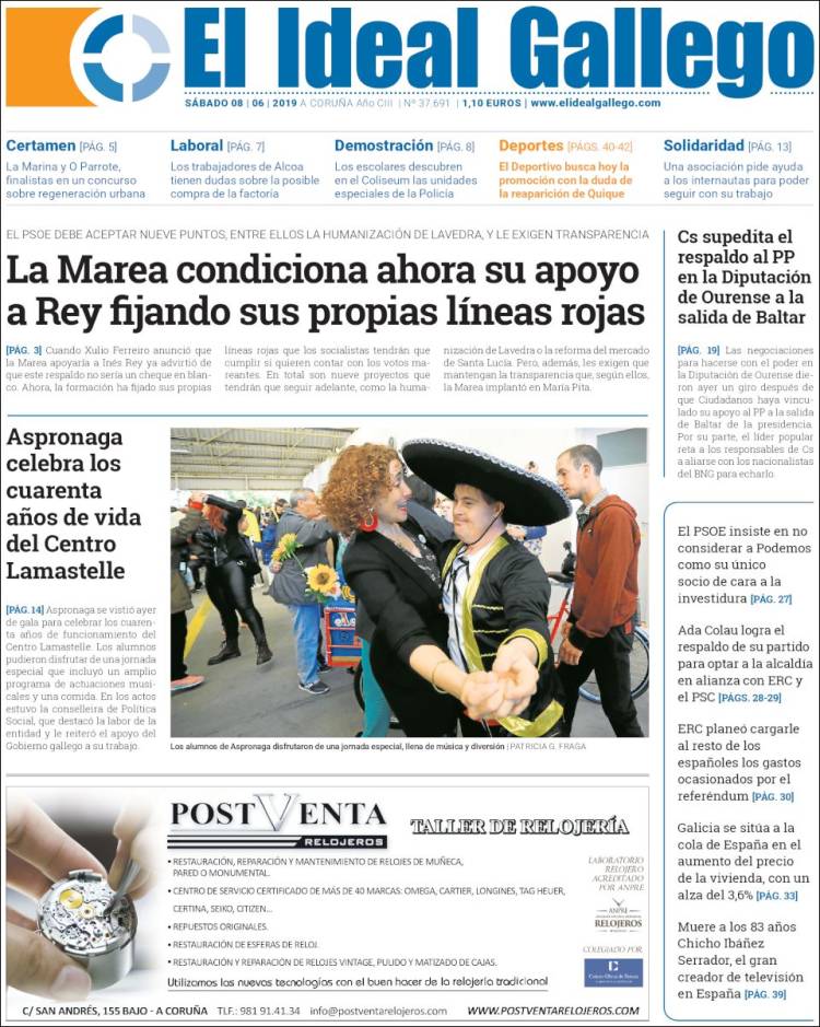 Portada de El Ideal Gallego (Espa&ntilde;a)