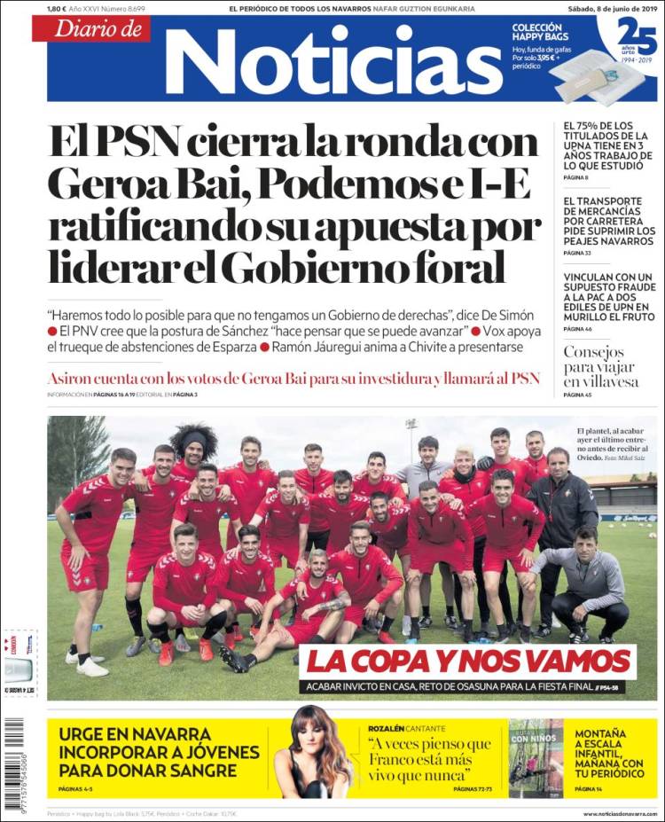 Portada de Noticias de Navarra (Espa&ntilde;a)