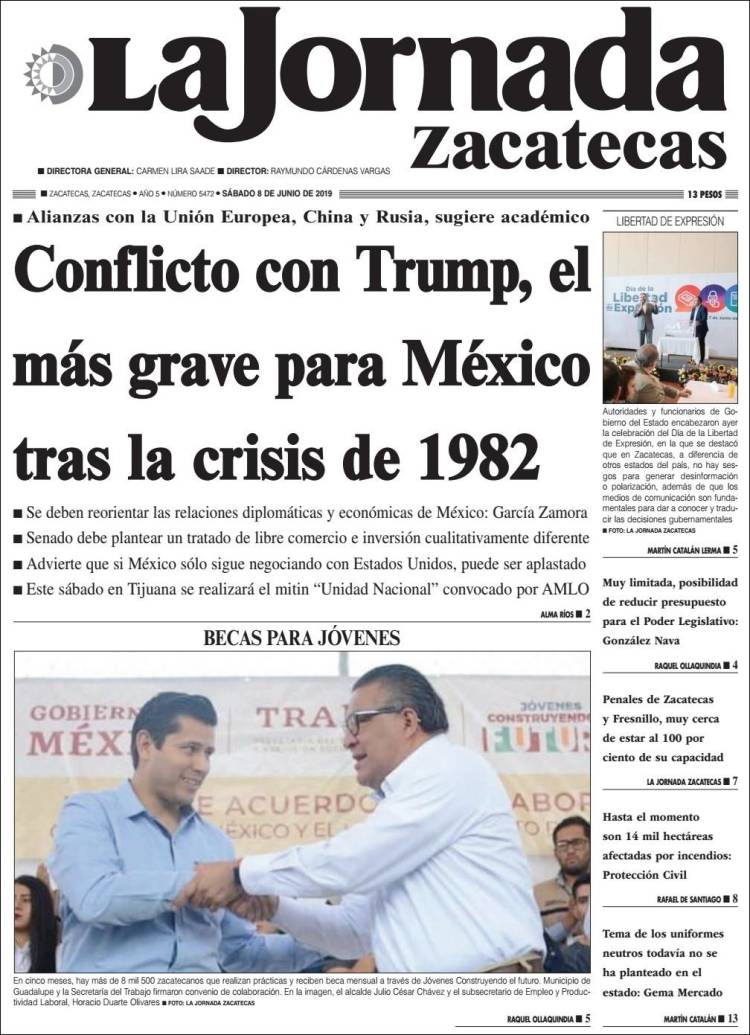 Portada de Jornada de Zacatecas (México)