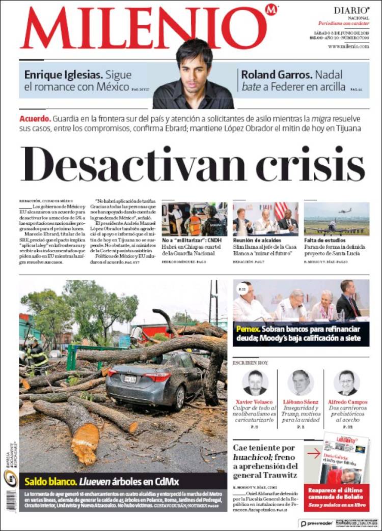 Portada de Milenio (México)
