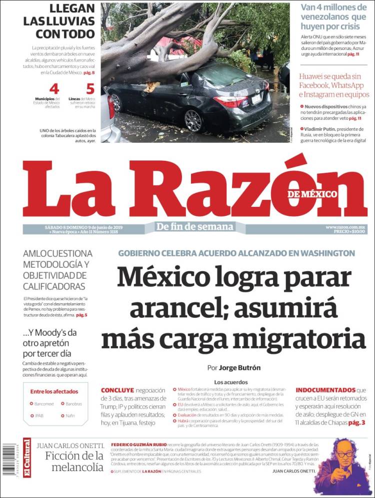 Portada de La Razón (México)