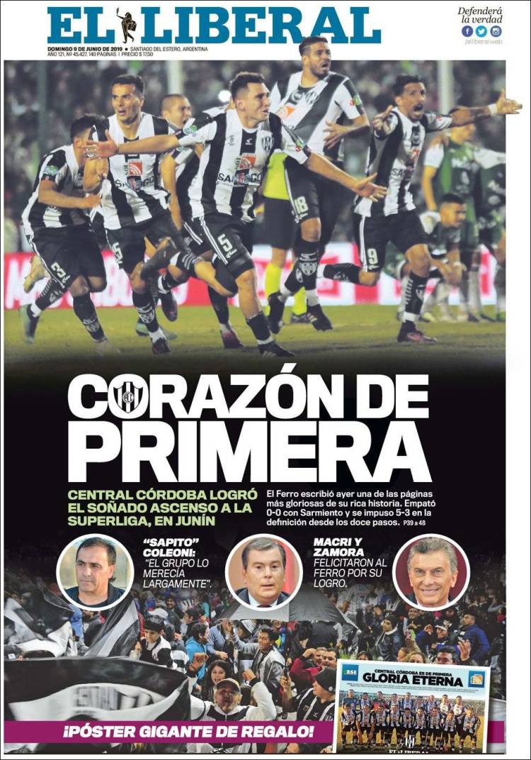 Portada de Diario El Liberal (Argentina)