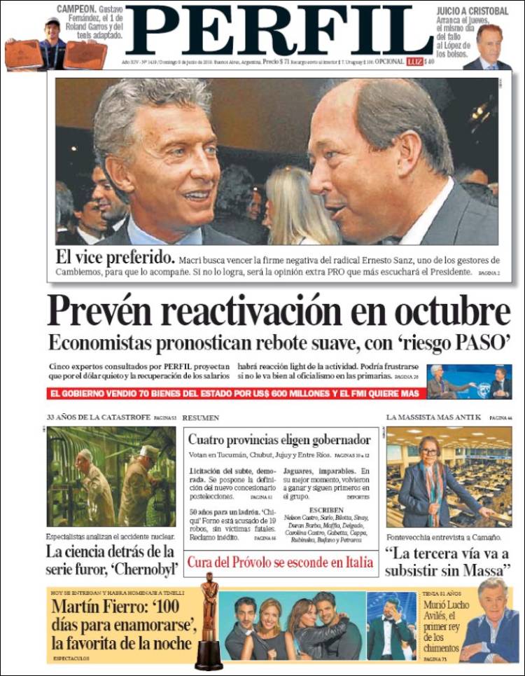 Portada de Diario Perfil (Argentina)