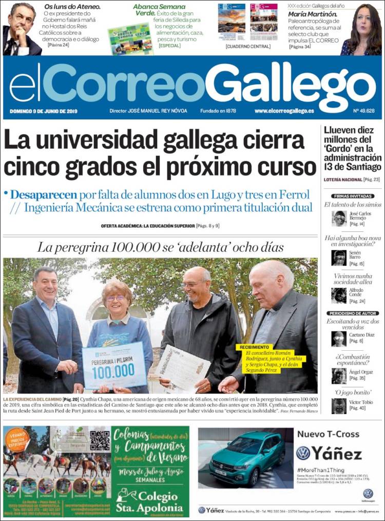 Portada de El Correo Gallego (Espa&ntilde;a)