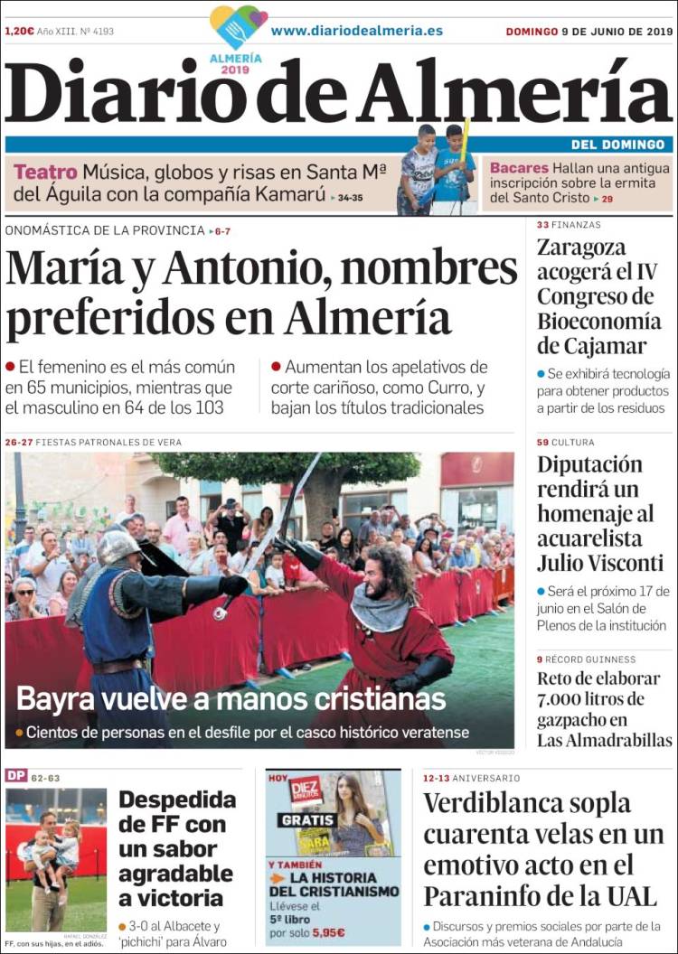 Portada de Diario de Almería (Espa&ntilde;a)