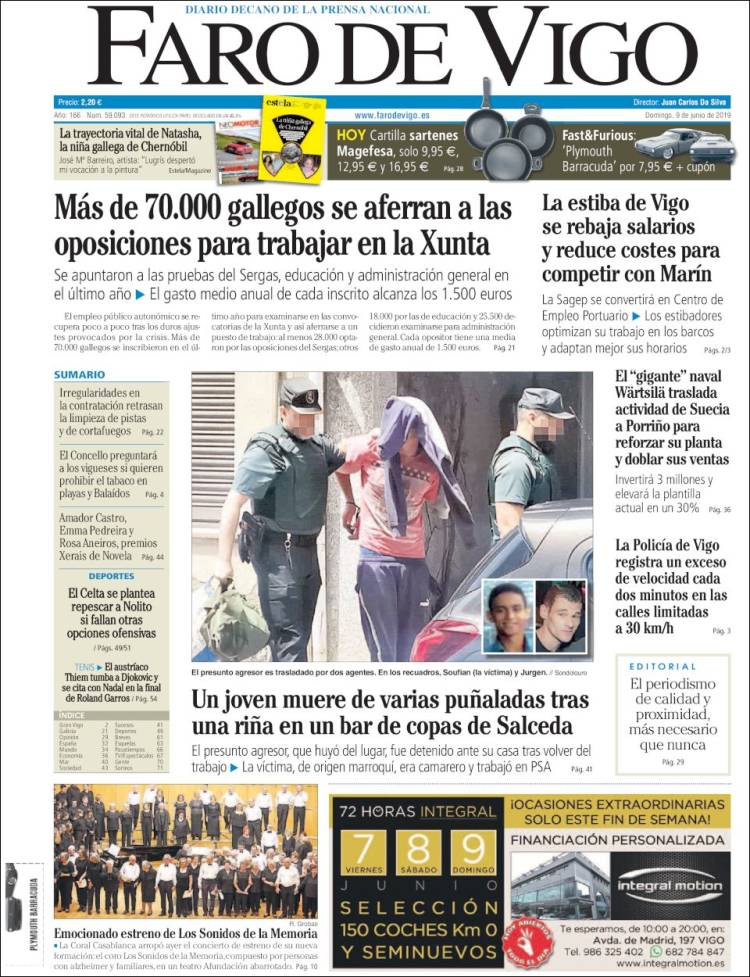 Portada de Faro de Vigo (Espa&ntilde;a)