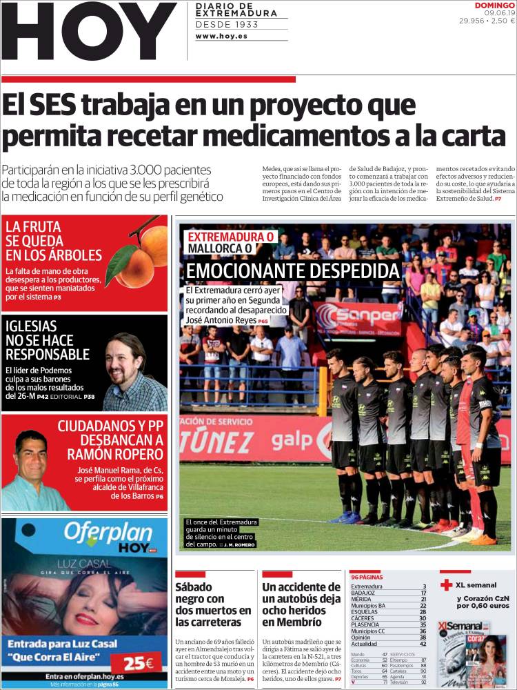 Portada de Hoy - Caceres (Espa&ntilde;a)