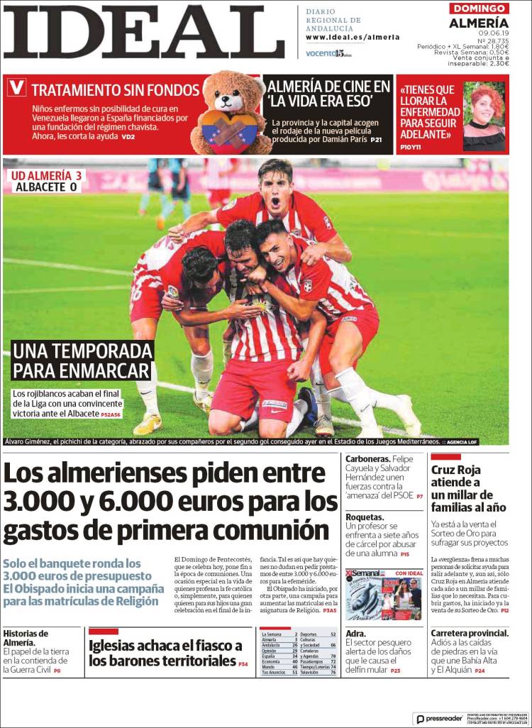 Portada de Ideal Almeria (Espa&ntilde;a)