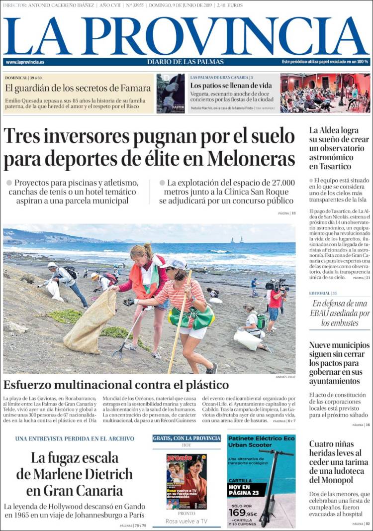 Portada de La Provincia (Espa&ntilde;a)
