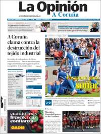 Portada de La Opinión de A Coruña (Espa&ntilde;a)