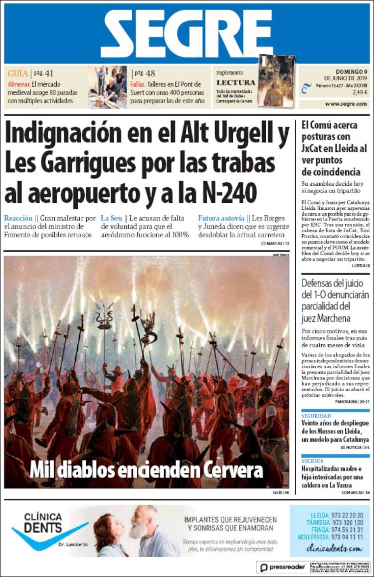 Portada de Segre  (Espa&ntilde;a)