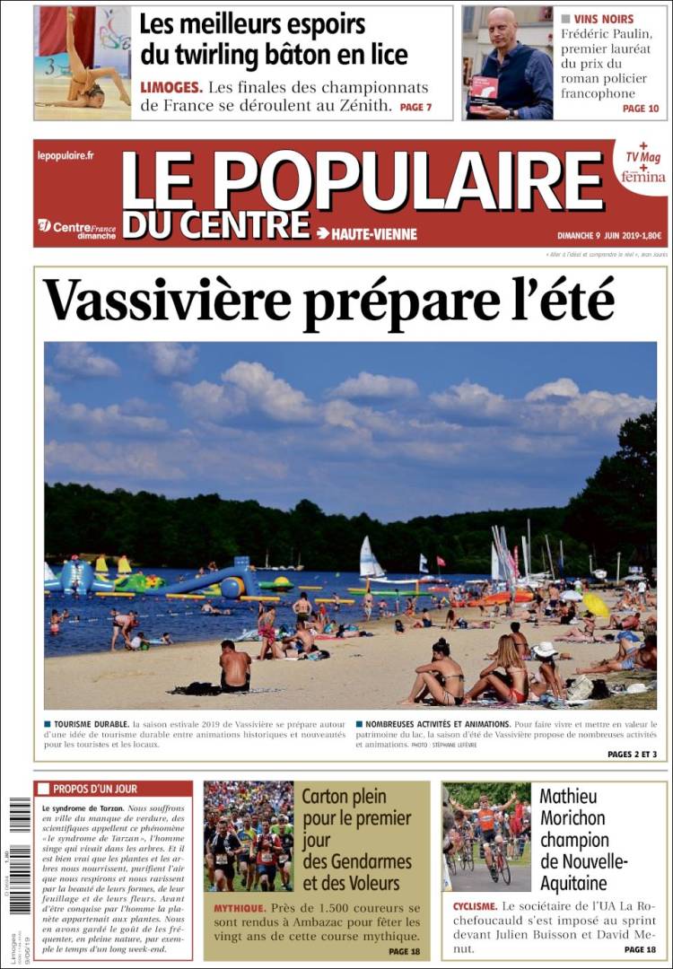Portada de Le Populaire du Centre (Francia)