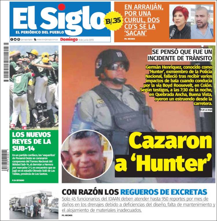 Portada de El Siglo (Panam&aacute;)