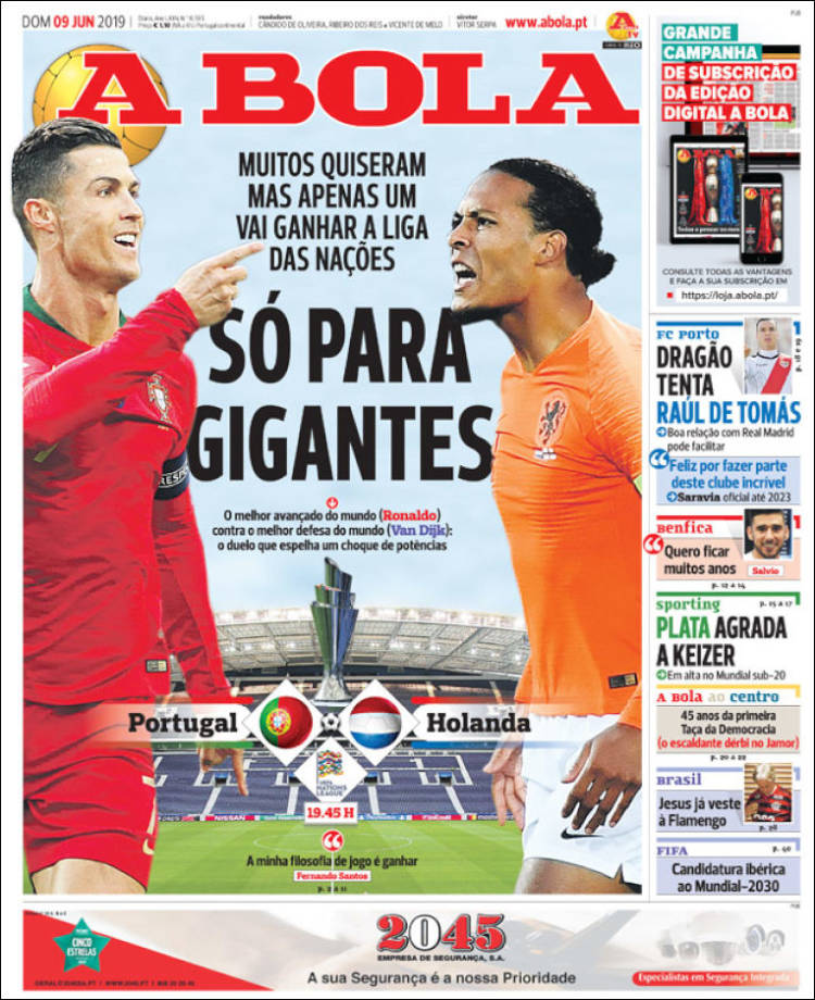 Portada de A Bola (Portugal)