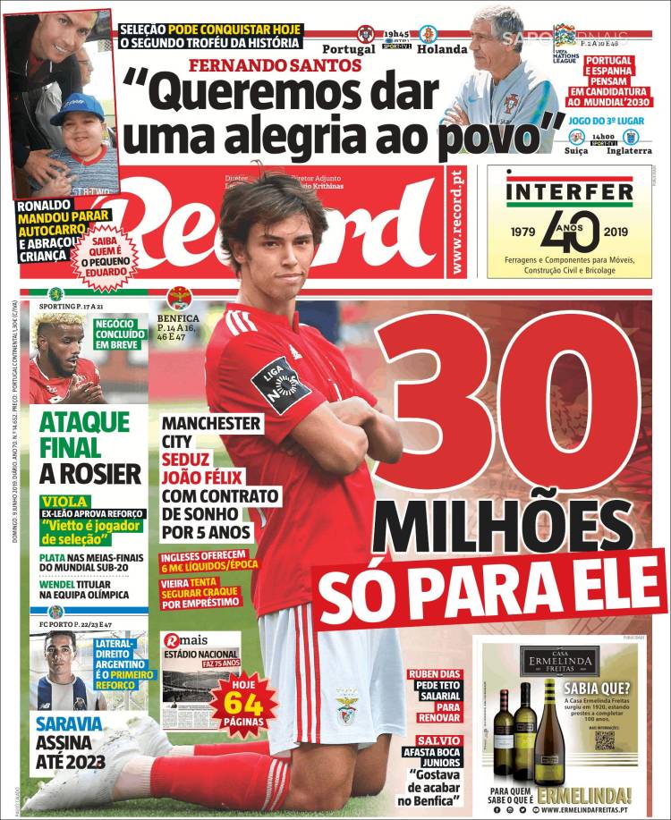 Portada de Record (Portugal)