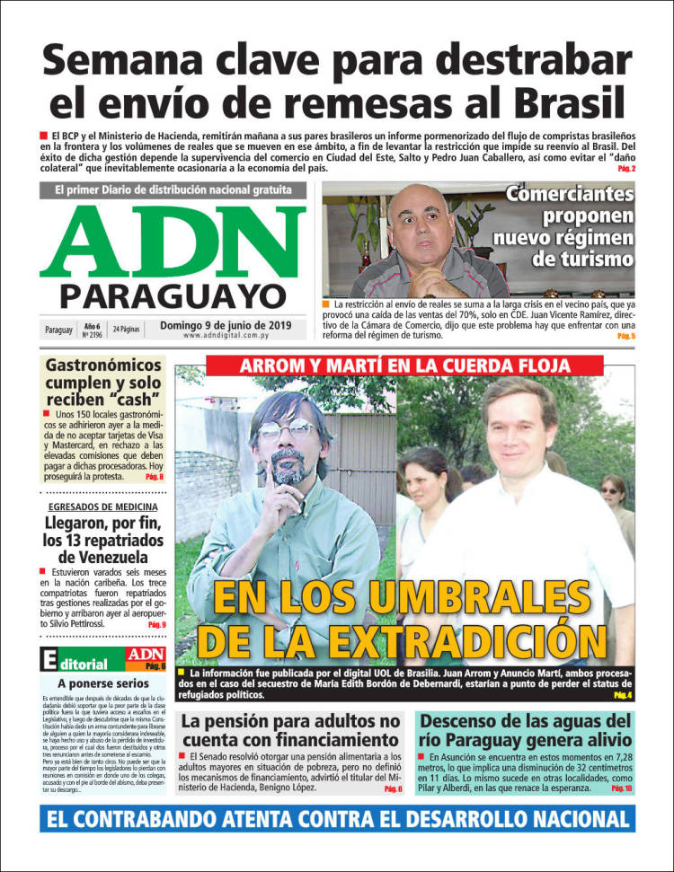 Portada de ADN Paraguayo (Paraguay)