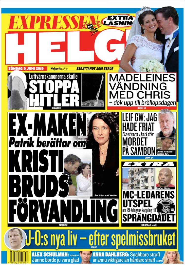Portada de Expressen (Suecia)