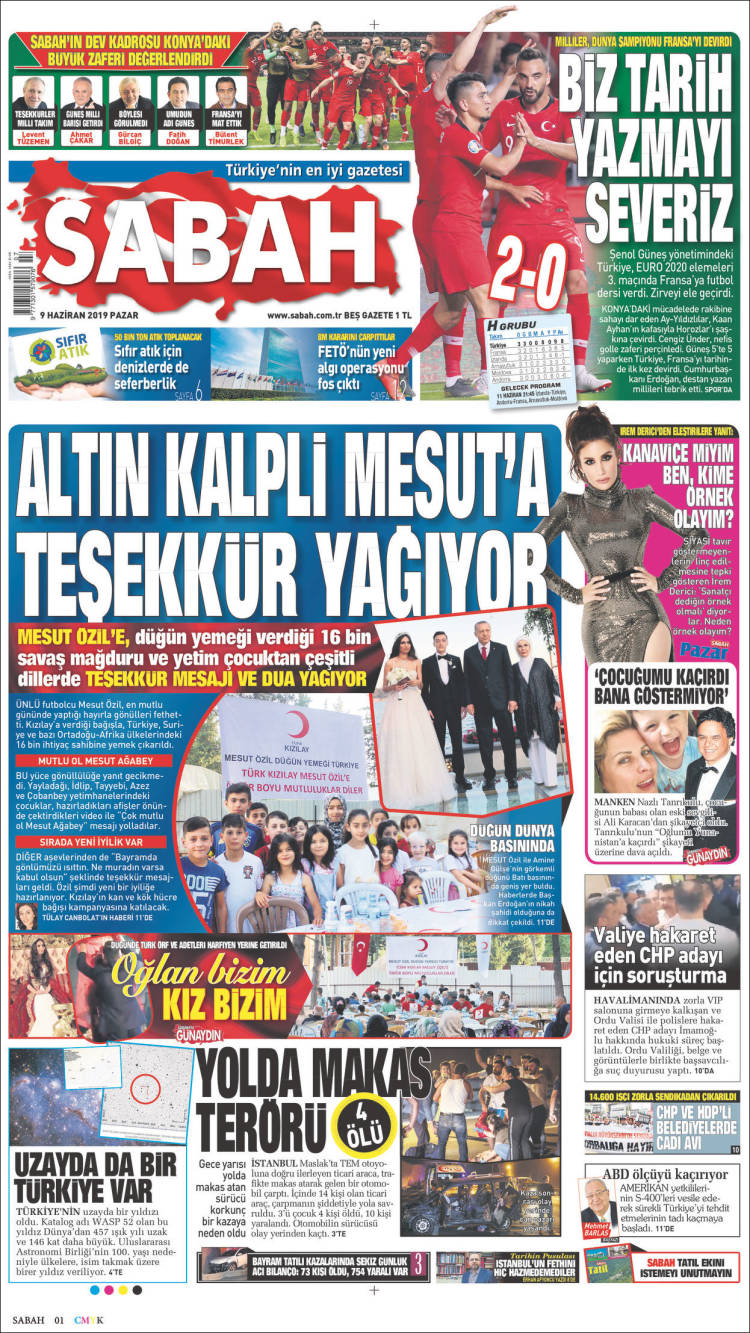 Portada de Sabah (Turqu&iacute;a)