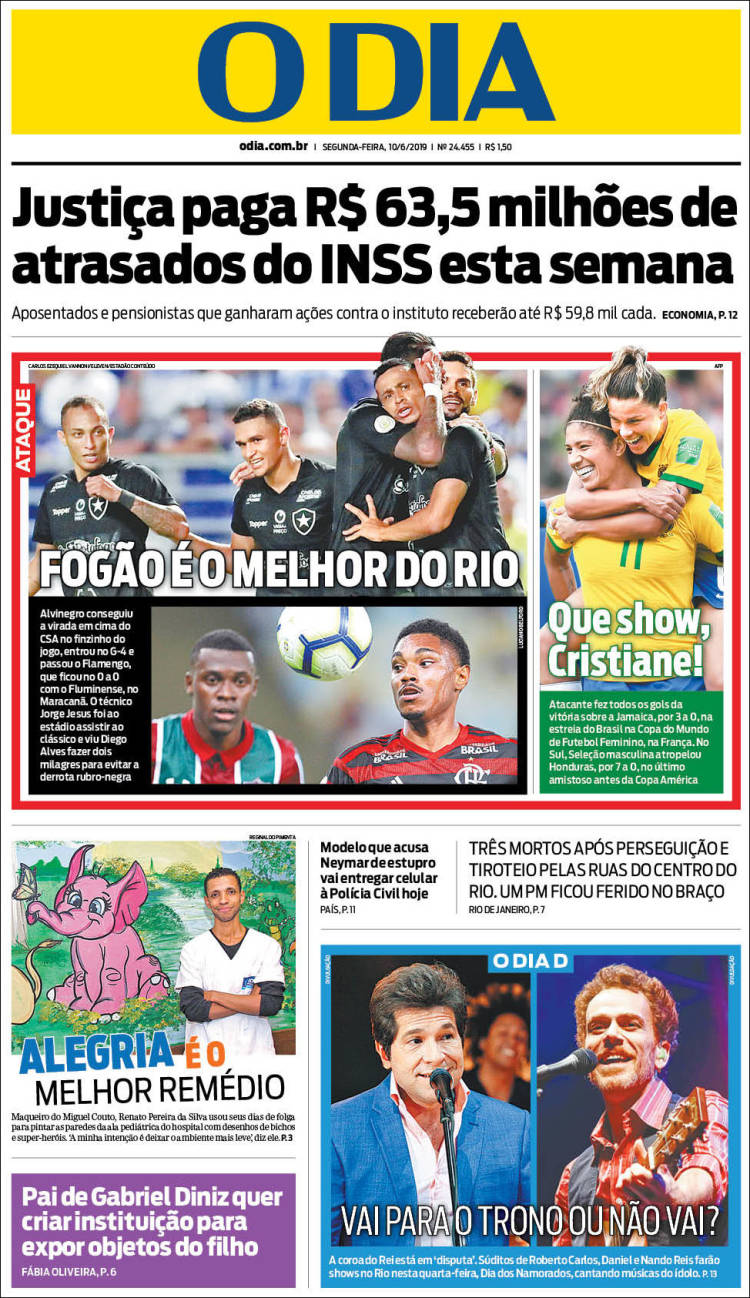 Portada de O Dia (Brasil)