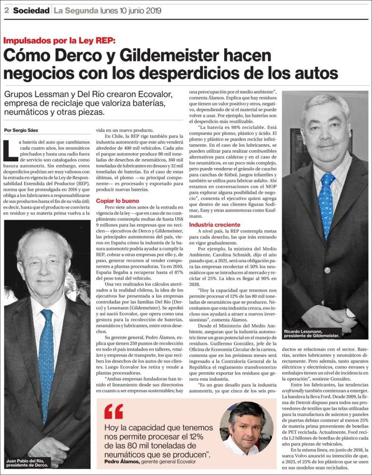 Portada de La Segunda (Chile)