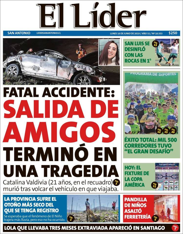 Portada de Lider de San Antonio (Chile)