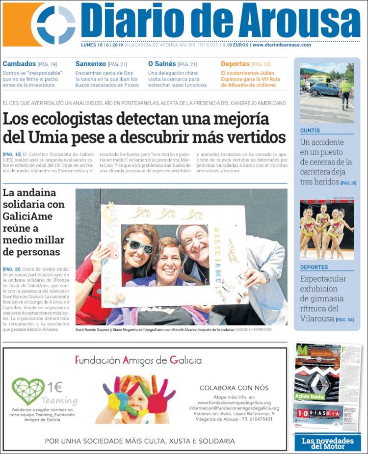 Portada de Diario de Arousa (Espa&ntilde;a)