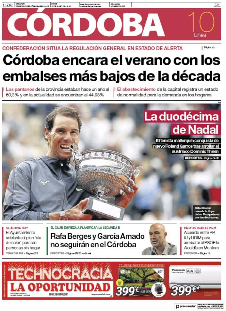 Portada de Diario de Córdoba (Espa&ntilde;a)
