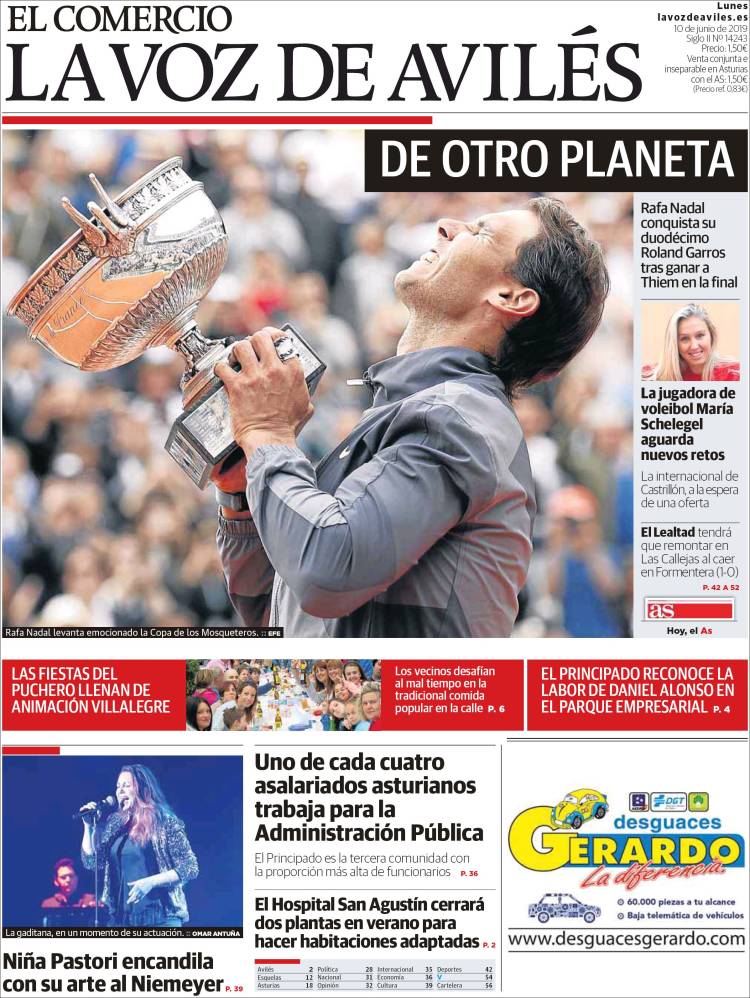 Portada de El Comercio - Avilés (Espa&ntilde;a)