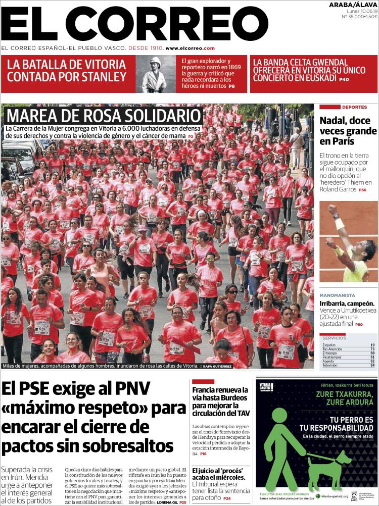 Portada de El Correo - Álava (Espa&ntilde;a)