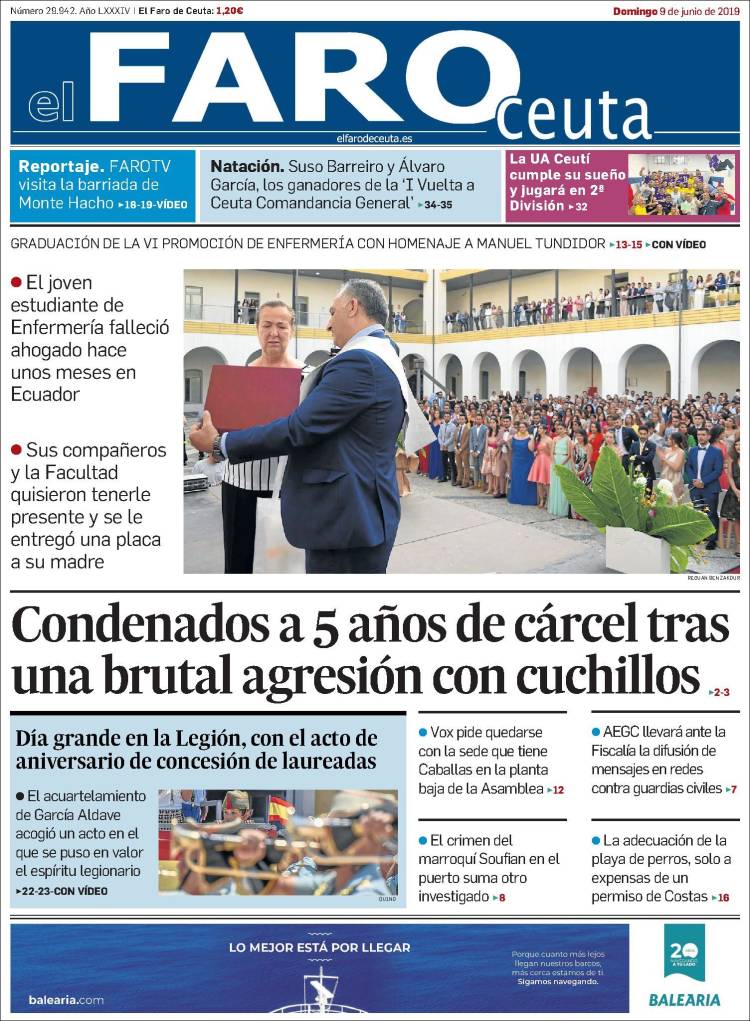 Portada de El Faro de Ceuta (Espa&ntilde;a)