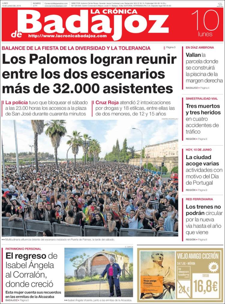 Portada de El Periódico de Extremadura (Espa&ntilde;a)