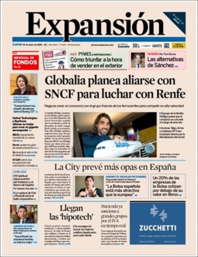 Portada de Expansión (Espa&ntilde;a)