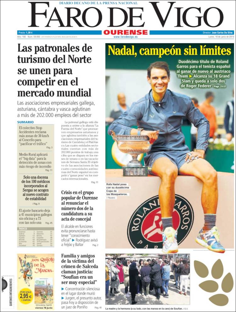 Portada de El Faro de Vigo - Ourense (Espa&ntilde;a)