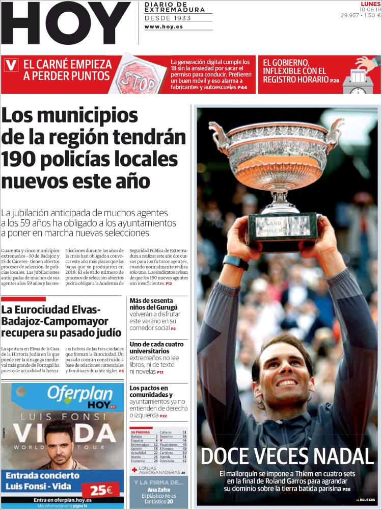 Portada de Hoy - Badajoz (Espa&ntilde;a)