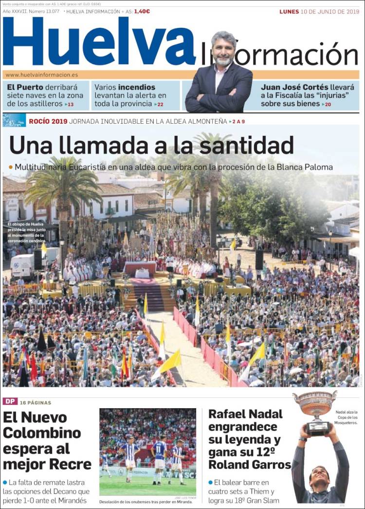 Portada de Huelva Información (Espa&ntilde;a)